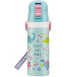 スケーター(Skater) 水筒 子供用 直飲み 470ml ハッピー&スマイル 女の子 保冷専用 ステンレス 軽量タイプ waterbottle スポーツボトル キッズ こども 水瓶 SDC4-A