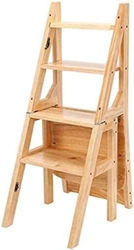 Escabeau robuste 4 marches bois pour atteindre les placards hauts sans risque