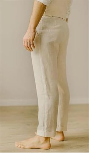 Men's Linen Pants Dress Pants for Men Casual Pants Lightweight Trousers Business Party Beach Wedding4
