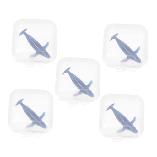 AKOOSY 5個 ミニクジラ模型 エポキシ用リアルフィラー 手作りクラフト用 海洋微景観装飾 ホームデコレーション用