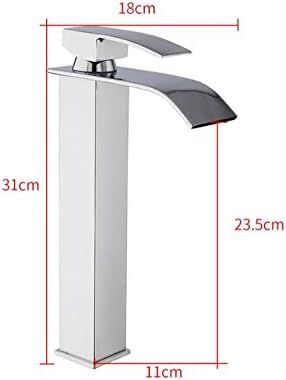 Robinets de lavabo en cascade au design épuré en argent durable - 4