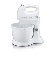 Severin 3810-000 HM 3810-Set Miscelatore Manuale con Ciotola e 300 W di Potenza, 5 velocità, Bianco e Grigio