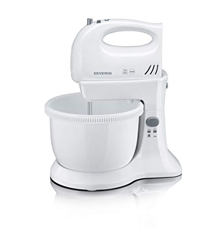 Immagine prodotto: Severin 3810-000 HM 3810-Set Miscelatore Manuale con Ciotola e 300 W di Potenza, 5 velocità, Bianco e Grigio