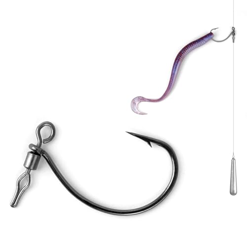 30PCS Swivel Drop Shot Hooks - Quick-Clip Design