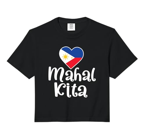 Philippine Flag Mahal Kita I Love You Tagalog Pinoy Filipino Comfort Colors Crop Top