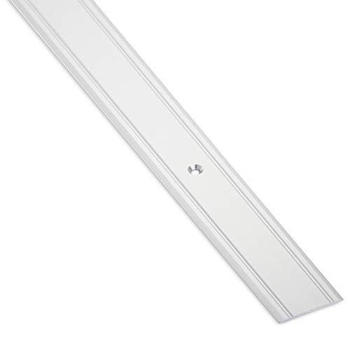 1 pièce SOTECH Profilé de transition Cross Aluminium Rail de finition à visser Rail de transition pour sols Longueur 100 cm Largeur 30 mm Alu argent