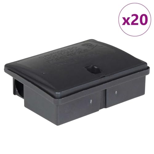 Trampas para ratones negras de 13x10x4 cm pack de 20 unidades para control de plagas 3