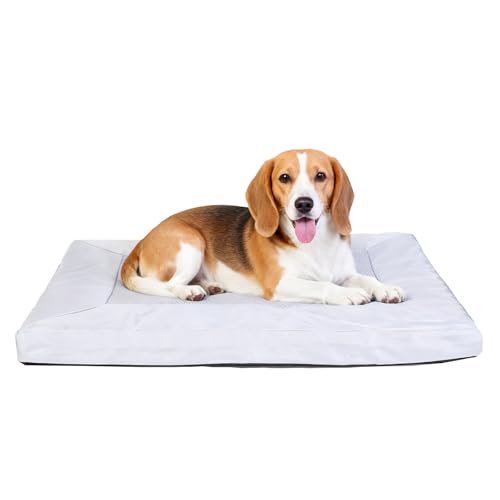 Razyzil Indestructible Dog Crate Bed, Orthopedic Memory Foam Dog Bed with Removable Cover and...