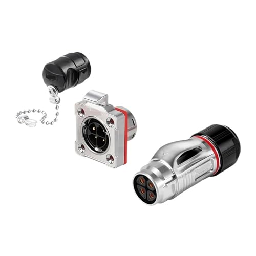Conector industrial BD20 metálico de 4 vías para proyectos de energía solar aislada 2