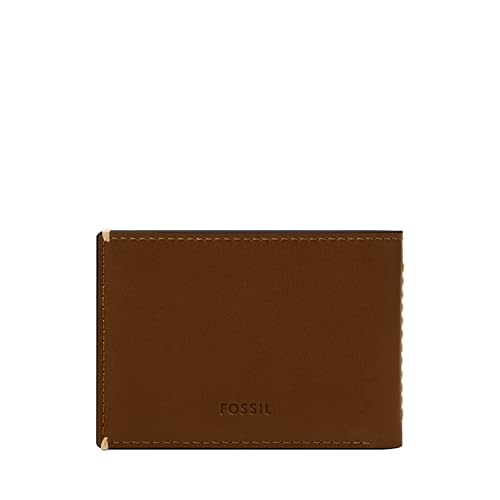 Image of Fossil Men's Wallet, Westover Leather Front Pocket Wallet for Men, Westover Brown
