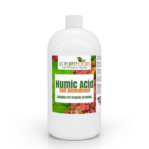 GS Plant Foods Humic Acid Soil Amendment Leonardite-Derived Liquid Concentrate for Improved Soil Structure & Nutrient Availability OMRI Listed for Organic Use 32 Oz