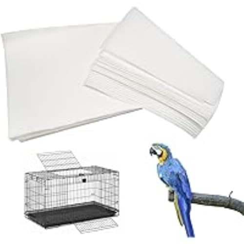 150 Sheets Custom Cut Bird Cage Liner Pet Cage Liner Choice Plain Paper-Poly Coated-Wax Bird Cage Liner *****Message with Specific Size After Ordering***** (Poly Coated (40lb) Any Size up to 24x30)