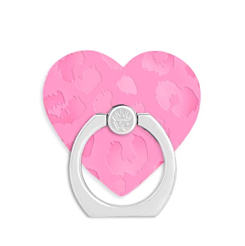 Image of Velvet Caviar Cell Phone Ring Holder - Finger Ring & Stand - Improves Phone Grip Compatible with iPhone, Galaxy, Most Smartphones (Hot Pink Leopard)