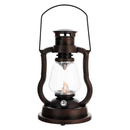 JECOMPRIS Lámpara de Aceite Vintage Recargable sin Batería con Diseño Retro para Decoración de Jardín Bar y Festivales Luz Nocturna Colgante con Asa Ambiente Cálido y Chic