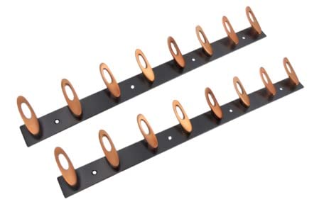 Ghardwar Stainless Steel Chirag 8 Pin (Pack of 2) Rose Gold Cloth Hanger Wall Hook Rail for Hanging Clothes, Towel Hook, Bathroom Cloth Hanger Wall Door Hook Rail for Hanging Keys, Towel Steel Hook