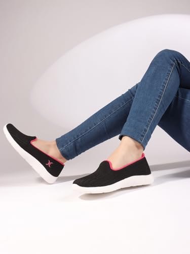 Image of Carlton London Breathable Knit Slip-On Sneakers - Lightweight Comfort for Everyday Wear