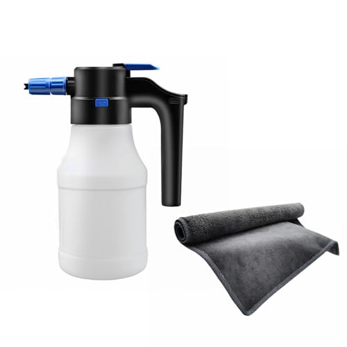 噴霧器 電動 フォームガン 電動噴霧器 洗車用 自動蓄圧式 霧吹き 1.5L容量 USB充電式 幅広い用途 洗車 掃除 園芸 洗車タオル付き