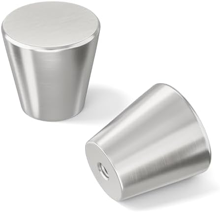 homdiy 5 Pack Brushed Nickel Cabinet Knobs Silver Dresser Knobs Small Drawer Pulls Round Kitchen Cabinet Hardware