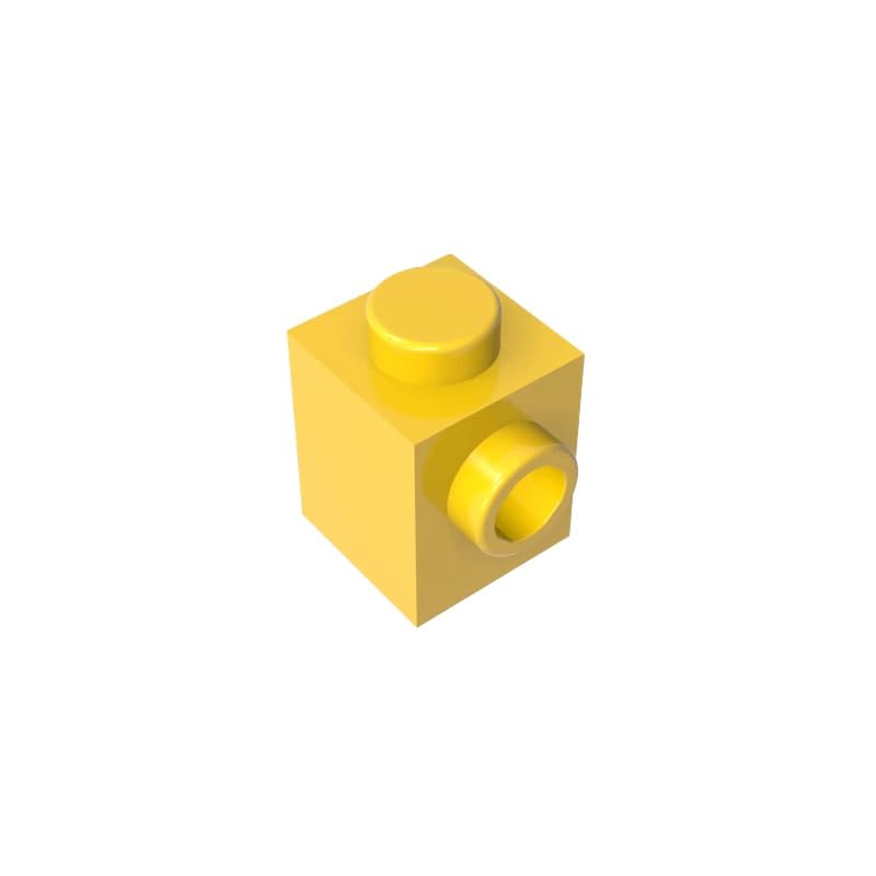 Gobricks GDS-635 Brick Special 1x1 with Stud on 1 Side 50PCS Compatible with Lego Toy 87087 DIY Parts and MOC Components for Major Brick Brands Color:Yellow โ image 1