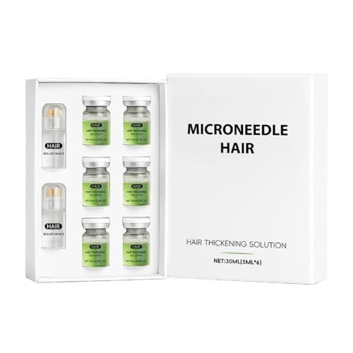 Sistema di ricrescita dei capelli, soluzione per la ricrescita dei capelli con infusione di microneedle, rafforza le radici con olio di menta piperita e radice di zenzero, siero per ispessimento dei