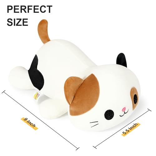 Image of Onsoyours Original Calico Cat Plush Kitty Plushies Toy Kitten Stuffed Animal Soft Pillow Kawaii Little Ultrasoft Plushie Gift for Kids(Calico Cat, 9 inch)