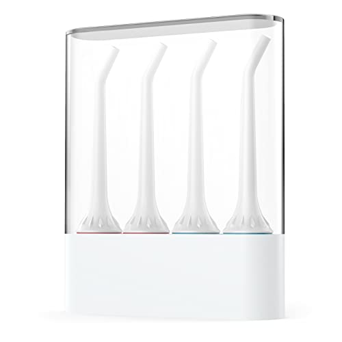 ByDiffer Water Jet Tips Replacement for Portable Water Flosser, Replacement Tips for Cordless Water Flosser Repalcement (4 Standard Size Jet Tips and Storage Case Bundle)