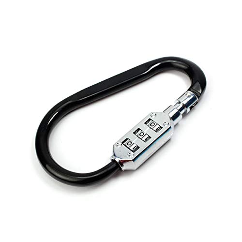 Preisvergleich Produktbild Mazudr Codenummer Schloss Vorhängeschloss Diebstahlsicheres Hakenschloss für Gepäck Reißverschlusstasche Rucksack Handtasche Koffer Tragbar und einfach zu bedienen (Farbe: schwarz)