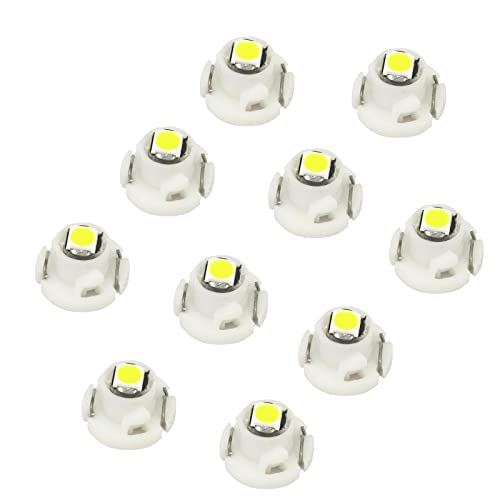 Image of WLJH White T4.2 Neo Wedge LED HVAC Control Panel Bulbs for Toyota | 3030 SMD, 150lm, Clean White HVAC Panel Backlighting, Dimmable, Twist-Lock Base, Corolla RAV4 Tacoma and Matrix, 10-Pack