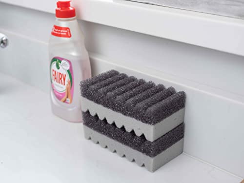 Addis Fairy Platinum Non Scratch Griddle Mate Dual Scourer for Oven Racks, BBQ's, Griddle Pans and Plates, Pack of 2, Grey 518947