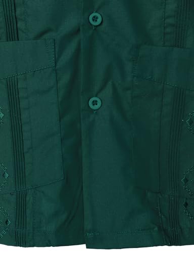 VATPAVE Mens Embroidered Cuban Guayabera Shirts Casual Button Down Short Sleeve Beach Shirts4