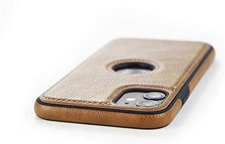 Image of M7 Back Cover Compatible with iPhone 12 Flexible Slim Leather Case for iPhone 12 (Brown)