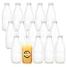 Kingrol 12 Pack Reusable Glass Milk Bottles, 11 oz Vintage Dairy Bottles with Straws & Metal Screw on Lids, Milk Bottle for Parties, Weddings, BBQ, Picnics