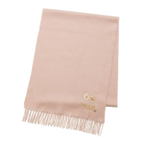 [Paul&Joe] [ムーンバット] ACCESSOIRES(ポールアンドジョー アクセソワ) 無地×クリザンテーム刺繍 パッケージ入りマフラー 50078 ピンク