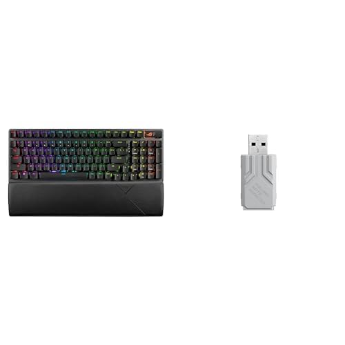 Image of ASUS ROG Strix Scope II 96 Wireless Mechanical Gaming Keyboard & ROG Polling Rate Booster Bundle - 96% Full-Size Keyboard with 8000Hz Polling Rate Adapter