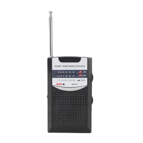 Raypow Radio de Portátil, Radios de Transistor Am FM Bolsillo Portátil Funciona con 2 Pilas AAA, Radio de Pequeña de Bolsillo Viaje FM,Altavoz Fuerte,Uso en Interiores, Exteriores. (Negro)