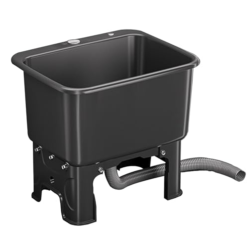 Floor Mop Sink, Commercial Mop Service Basin, Free Standing Wash Station, Household Mop Buckets with Deep Basin for Schools Factories Hotels Bathroom(A-60x40x46.5cm)