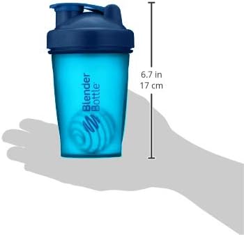 Miniatura 7 de Blender Bottle Taza de coctelera clásicaagitador de dietacoctelera de proteínas con Blenderball  20.0 fl oz - azul marino