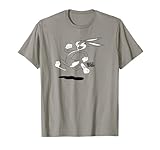 Looney Tunes Bugs Bunny Running Away Simple Outline T-Shirt