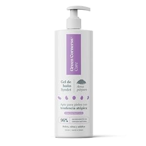 GREEN CORNERSS CARE – Gel de baño de arroz púrpura | 400 ml | 96% Natural | Apto para pieles con Dermatitis Atópica | Con Postbióticos | Perfecto para Toda la Familia, Apto en Menores de 3 Años
