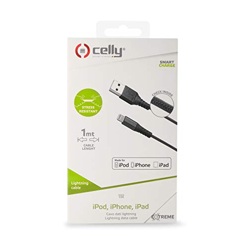 Celly USBLIGHTNYLBK Cavo con Connettore Lightning