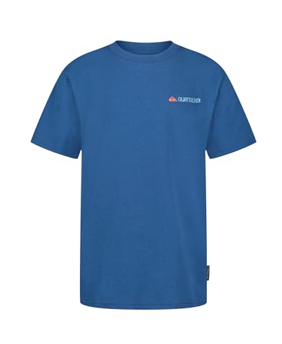 Image of Quiksilver Boys' Short Sleeve Logo Graphic T-Shirt, Soft & Comfortable, Regular Fit