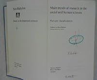 Main Trends and Research in the Social and Human Sciences Part One: Social Sciences B0030GDK6W Book Cover