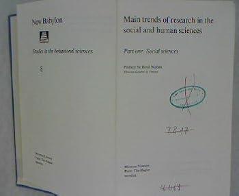 Hardcover Main Trends and Research in the Social and Human Sciences Part One: Social Sciences Book