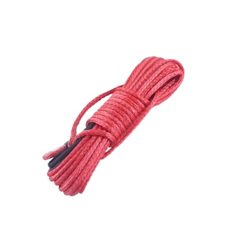 Corde de treuil synthétique 6 mm x 15 m câble remorquage rouge camion SUV