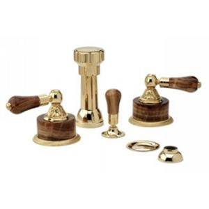 Phylrich K4241 004 - Versailles Four Hole Bidet set W Vertical Spray Brown Onyx Handle