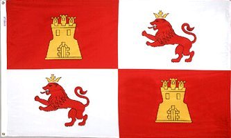 UNK 3'x5' Spanish Flag of Castile and Leon, Spain Banner