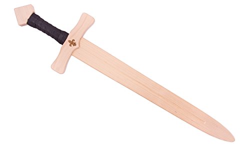 Ritterschwert Artus aus Holz für Kinder, ca. 60 cm lang - Spielzeug Schwert für kleine Ritter (Natur)