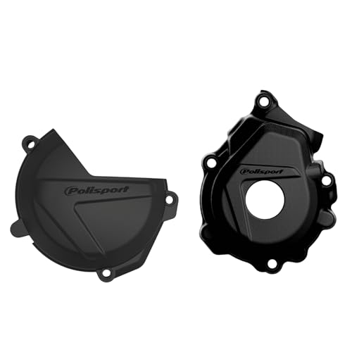 POLISPORT 90974 Protection de carter de moteur de moto noir carter
