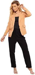Max Blazer Feminino Longo em Alfaiataria com Botão – Elegante, Estruturado e Sofisticado para Trabalho, Eventos e Moda Executiva | REF: BLZ-004