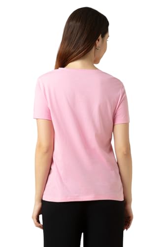 Image of Van Heusen Women's Cotton Relaxed Fit Lounge T Shirt - Relax Fit, Round Neck, Short Sleeves